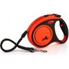 Flexi Xtreme páska, čierna/oranžová M: dĺžka 5 m, do 35 kg