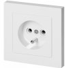 Zapustená jednoduchá zásuvka 2P+E Malta 16A, 250V, PT-16M, biela