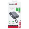 Powerbanka Swissten 10000 mAh s integrovanými káblami USB-C a Lightning vesmírne strieborná