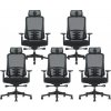 5PACK Ergonomická kancelárska stolička LUCIA čierna (5 ks)