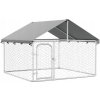 vidaXL Vonkajšia voliéra pre psy so strechou 200 x 200 x 150 cm