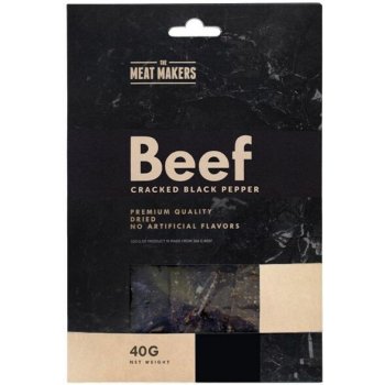 Meat Makers Beef Jerky sušené hovězí maso čený pepř 40g