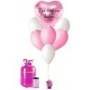 Personal Personalizovaný hélium párty set - Ružové srdce 16 ks