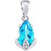 Silvego Strieborný prívesok Clarissa so Swiss Blue Topaz a Brilliance Zirconia JJJ1267PTS