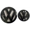 VW POLO (2019-2020) predný a zadný znak, logo (15cm a 11cm) - čierna lesklá