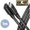 Axagon BUCM32-CF10AB, USB-C, predlžovací kábel, 1m BUCM32-CF10AB