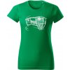 T-ričko Alfa Romeo Giulia GTA dámske tričko Farba trička: Trávová zelená, Farba potlače: Biela, Veľkosť: M