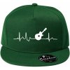 EKG akustická gitara - Šiltovka s rovným šiltom a plastovou sponou - Univerzálna veľkosť ( Fľaškovozelená )
