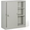 Kovová skriňa s posuvnými dverami, demontovaná, 2 police, 1000 x 1200 x 450 mm, svetlo sivá