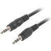 LANBERG Minijack 3.5mm M / M 3 PIN kabel 1,2m, černý CA-MJMJ-10CC-0012-BK Lanberg