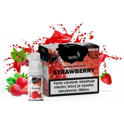 WAY to Vape Strawberry objem: 4x10ml, nikotín/ml: 3mg