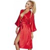 Saténový dámsky župan 115 červený S - Darčeková krabička