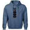 Limited edition 1980 pruh - Oversized mikina pánska Moon - kratšia + širšia - L ( Denim )