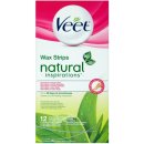 Veet Natural Inspirations voskové depilačné pásiky pre normálnu a suchú pokožku 12 ks