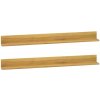 vidaXL Nástenné police 2 ks 110x10x10 cm masívne teakové drevo