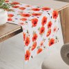 Biante Teflónový behúň na stôl TF-133 Červenooranžové vlčie maky na bielom 20x160 cm