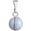 Strieborný prívesok s pravým minerálnym kameňom 14033.3 Achát Blue Lace