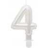 Dortisimo Tortové sviečky - Perleťová biela 4 (7cm)