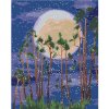 Mesiac za stromami v lese, 40×50 cm, bez rámu a bez vypnutia plátna 6046140