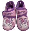 Setino detské papuče na suchý zips fialové, veľkosť 23