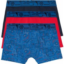 Pepperts chlapčenské bavlnené boxerky BIO, 3 kusy modrá/navy modrá/červená