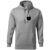 Panda vo vrecku - Mikina pánska Cape s kapucňou - 3XL ( Tmavosivý melír )