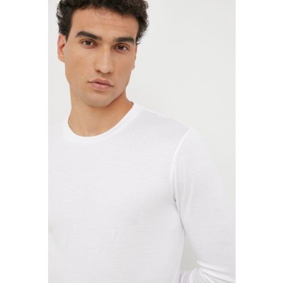 Emporio Armani tričko s dlhým rukávom pánske biele