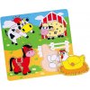 Viga veľké puzzle hospodárske zvieratká 5 ks