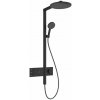 Hansgrohe Raindance Alive S sprchová súprava nástenná s termostatom s dažďovou sprchou čierna 24596670