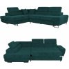 Rohová sedačka Manchester Smaragdová zelená , 9 (Vo výplni tejto sedacej súpravy nieje molitán ale kvalitná trvácna HR studená pena Dodanie 4-8 týždňov, rozkladacia s úložným priestorom)