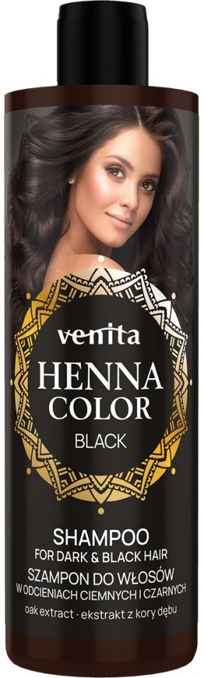 Venita, Henna Color Black šampón na tmavé a čierne vlasy 300ml