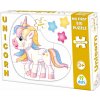 DOHÁNY Podlahové obrysové puzzle Jednorožec 12 dílků