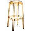 Design-Shop Plastová barová stolička FOX - Hnedá transparent