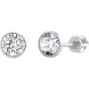 Silvego Strieborné náušnice kôstky Jenis s Brilliance Zirconia 6 mm SILVEGOB70606SBDW