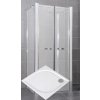 ARTTEC Nástenný sprchový kút COMFORT B 12 z číreho skla 80 x 80 x 198 cm s vaňou z mramoru LINEA PAN04674