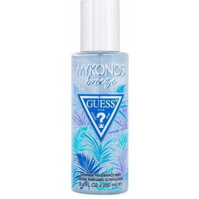 Guess Mykonos Breeze parfémovaný telový sprej s trblietkami 250 ml