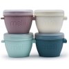 Melii Silikónové kelímky na potraviny Snap&Go 118 ml - 4ks - Luxe pastelové