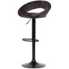 Autronic Barová stolička, hnedá zamatová látka, čierna podnož AUB-822 BR4