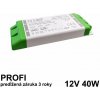 MLED LED napájací zdroj 40W, 12V - nábytkový