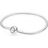 Pandora náramok Moments hladký strieborný s klipovým zapínaním 20 cm 590728-20