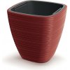 Prosperplast Plastový kvetináč Venas Square 38,8x38 cm červený