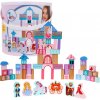JOKO Sada Drevené kocky Princezná na zámku + Puzzle + vedro s vkladačkou
