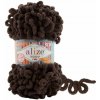 Alize Puffy FINE Tmavo hnedá 026