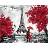 Zuty – Maľovanie Podľa Čísel – Paríž Eiffelova Veža Bozk, 40 × 50 cm, Plátno + Rám 8596530081814