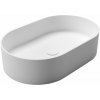 SAPHO Umývadlo THIN na dosku, Rockstone, 55x35cm, biele matné WN205