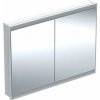 Geberit ONE Zrkadlová skrinka s LED osvetlením, 120x90x15 cm, 2 dvierka, vstavaná, biela 505.805.00.2
