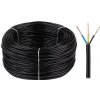 Elektrokabel Kábel elek.(H 05 VV-F) 3x1,5 300/300V čierny-100m