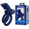 Pretty Love - jamele double ring with vibration & butterfly stimulator blue