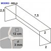 KV Řezáč Futbalová sieť 7,5x2,5x2x2/12/3mm modro - biela
