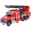 Autíčko hasičské Mack Granite Fire Truck Majorette kovové so zvukom a svetlom dĺžka 22 cm